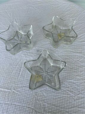 Libbey Star Shaped Clear Glass  Dish